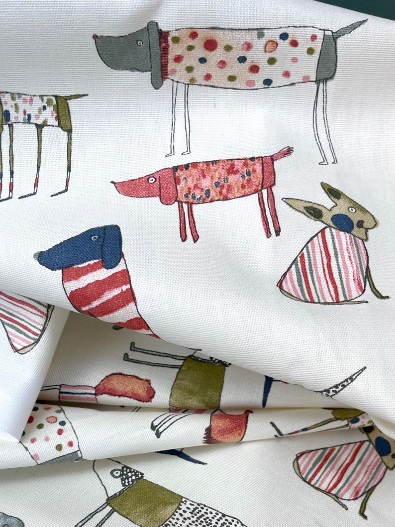 Decorative fabric Toto dogs COTTON or WAX FABRIC to choose from image 5