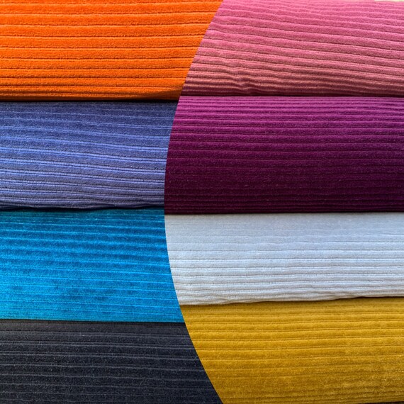 Velour Breitcord (elastisch, verschiedene Farben zur Auswahl)