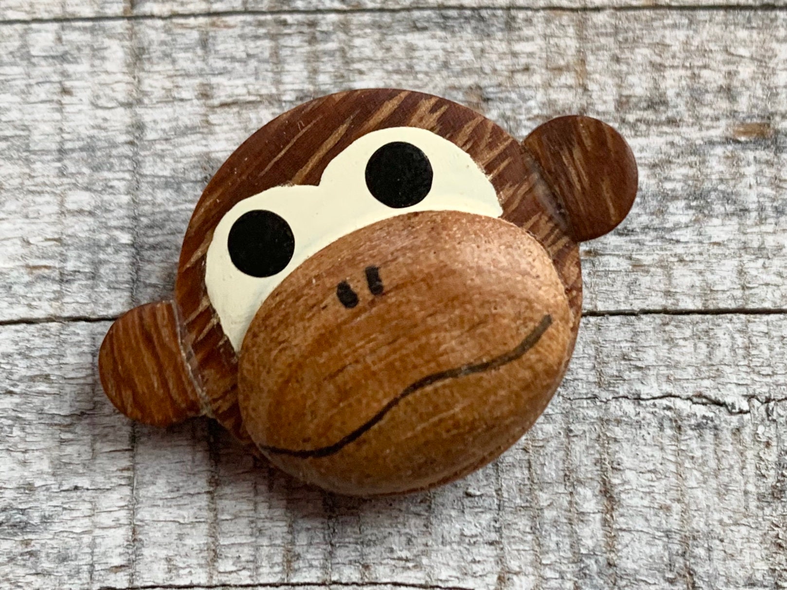 Wackelfigur aus Holz Affe