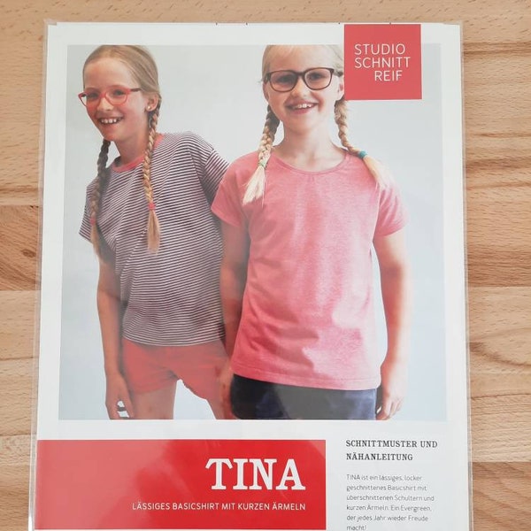 Papierschnittmuster TINA Studio Schnittreif Kinder T Shirt Basic Shirt