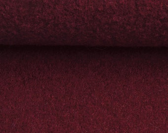 Walkloden wool walk bordeaux 100% virgin wool walk by the meter dark red