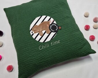 Muslin pillow children's pillow Chill time