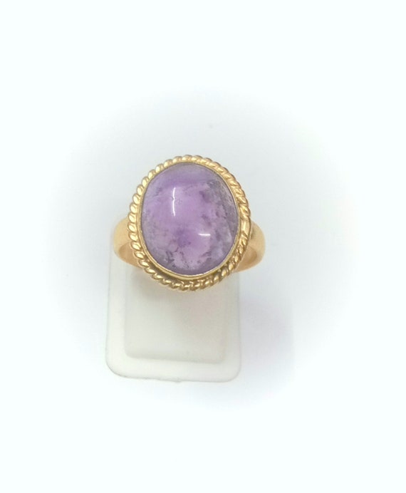 Handmade Ring Gold Plated Ring Designer Ring Crystal Ring Amethyst Ring Jewelry Birthday Gift Ring Fashion Ring wedding gift