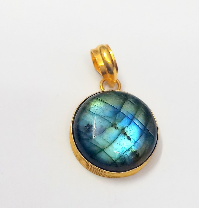 Create Handmade Gold Plated Designer Pendant Labradorite Pendant Jewellry Pendant Beautiful Pendant Fashion Pendant