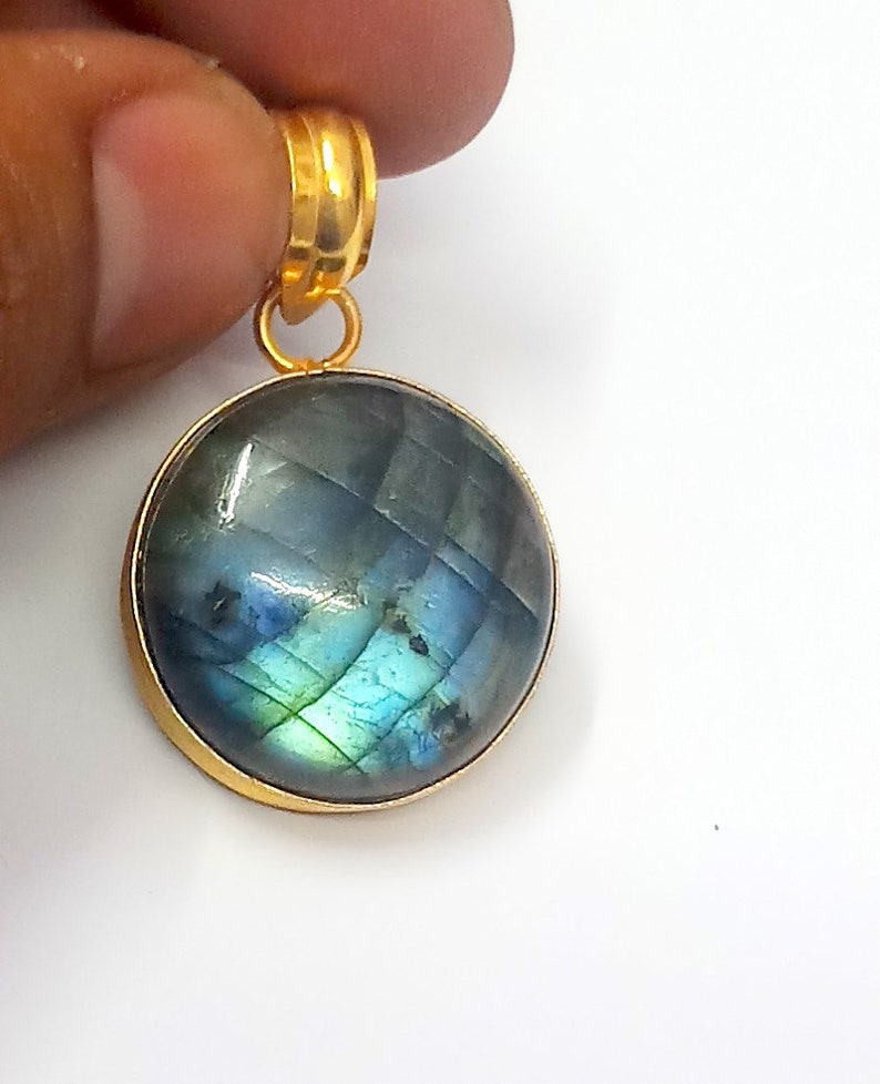 Create Handmade Gold Plated Designer Pendant Labradorite Pendant Jewellry Pendant Beautiful Pendant Fashion Pendant