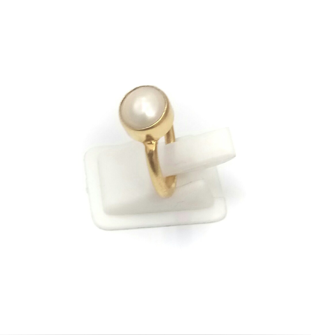 Ring Handmade White Pearl Ring Statement Pearl Ring Engagement Jewelry