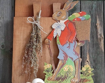 XXL Pappei Vintage Nostalgie Osterei Papp-Ei Ostern Geschenk Verpackung 35 cm