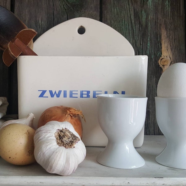 2 antike & shabbyweisse Eierbecher...Brocante*Shabby*antique Kitchen tools*Kitchen Brocante*French*France*French Antique*Franske*old Farmers