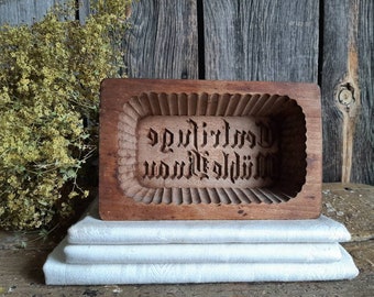 RARE! Antique butter mold*butter mold*wooden mold...hand-carved*antique handcraft