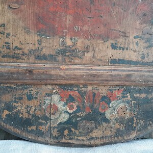 SÄLLSYNT! Antik primitiv bakbräda från 1891 * bondbräda * köksbräda * skärbräda * ostbräda * korvbräda * örtbräda bild 6