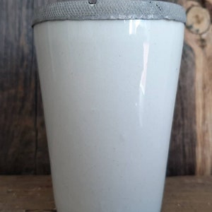 RARE antique KNORROX STORAGE VESSEL for stirring beef broth made of porcelain / iron stone image 4