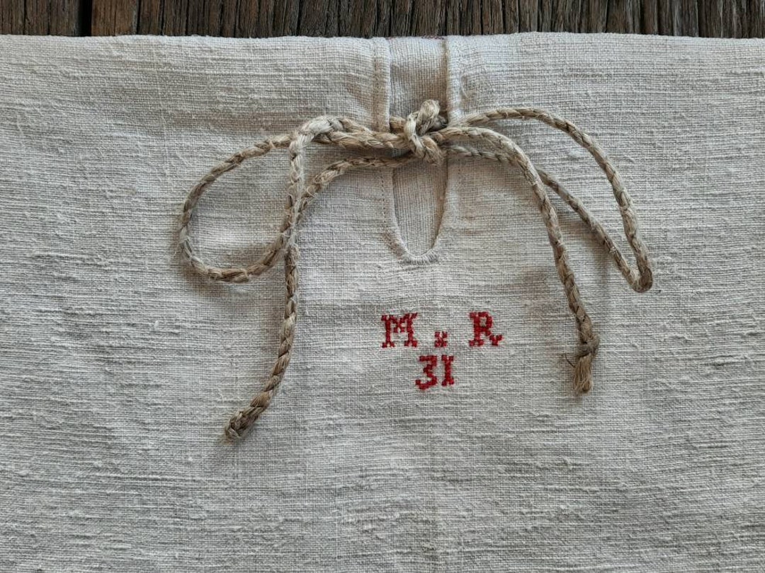 RARE Beautiful CUSHION Farmhouse Pillow Farmer Pillow Handwoven Linen