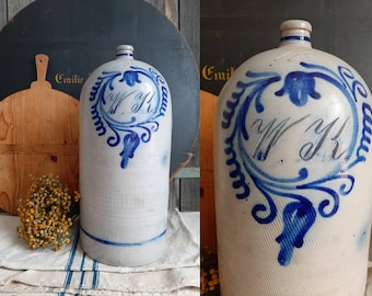.RAR! antique & very large STONEWARE bottle*Gallon