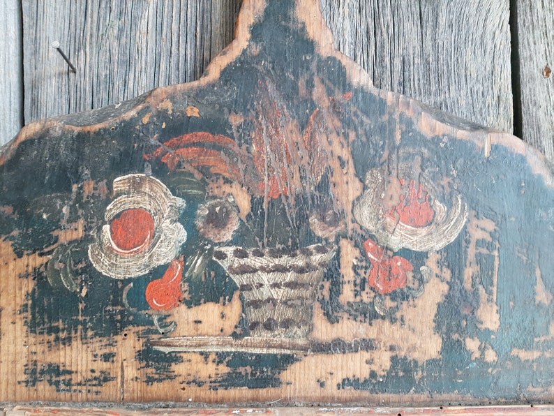 SÄLLSYNT! Antik primitiv bakbräda från 1891 * bondbräda * köksbräda * skärbräda * ostbräda * korvbräda * örtbräda bild 3