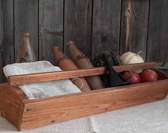 RARE! antique wooden box*primitive wooden spoon box*antique kitchen tool box*antique primitive wooden box*antique box.. antique farmhouse deco