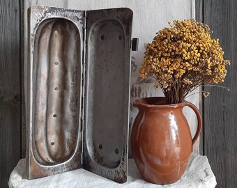 RARE!!! antique baking pan for Christmas stollen*Stollen baking pan*Christmas stollen baking tin*Christmas cake baking tin... antique baking utensils