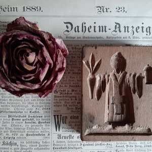 RAR ! antike & sehr kleine Spekulatius SPRINGERLE BACKFORM mit dem Moiv vom Münchner Kindel