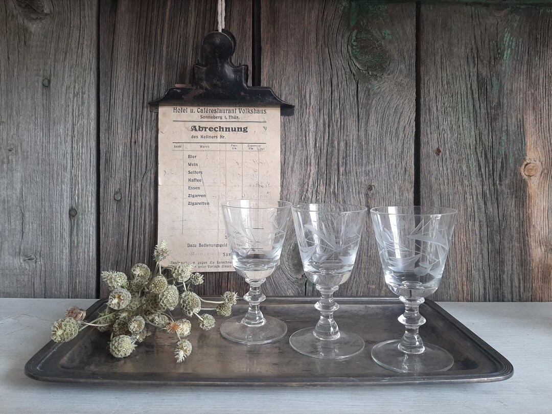 Lot De 3 Petits Verres à Digestif Vintage - Shooter, Multicouleur
