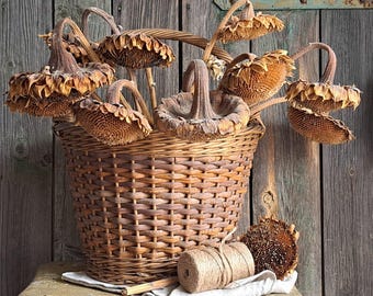 フランスのマーケットバスケット、ヴィンテージのラタン製籐バスケット