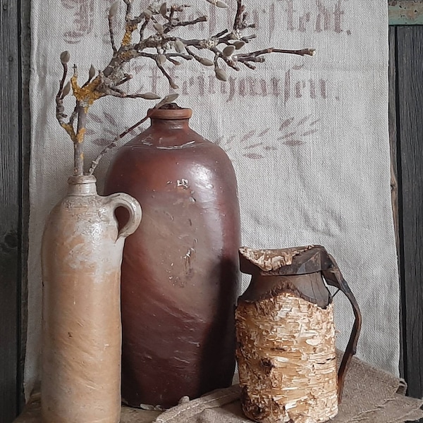 .RAR! antique beer mug made of birch wood ... rare CRAFTSMANSHIP