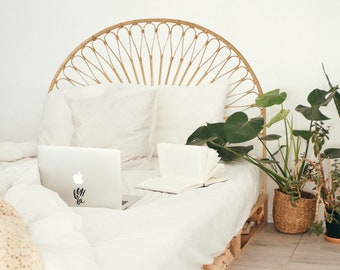 Rattan Headboard Bedhead Twin Single Kids Bed Toddler Boho Etsy