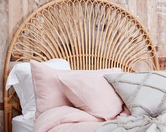 Calypso Rattan Modern Headboard King Etsy