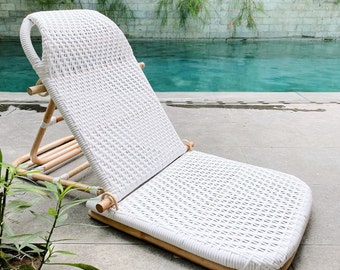 folding rattan beach chair