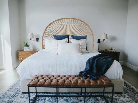 Bahama Naturliches Rattan Kopfteil Etsy