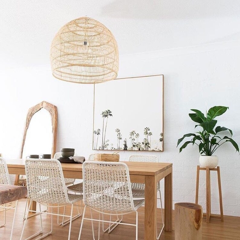 ANKA Natural Rattan Pendant Light FREE Shipping Worldwide image 2