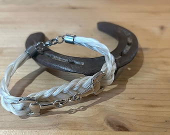 Armband aus Pferdehaar mit Trensengebiss , Gebiss,  Trense "Neu "