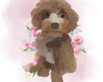 Pet portrait,  watercolour pet portrait, custom portrait, pet painting from photo, personalized pet drawing, pet grief, pet memorial