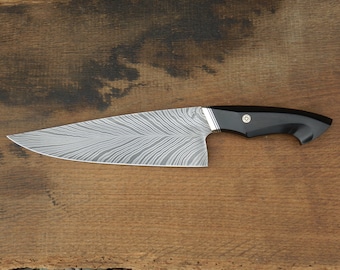 Kitchen knife feather damask damask custom barbecue knife grill knife unique