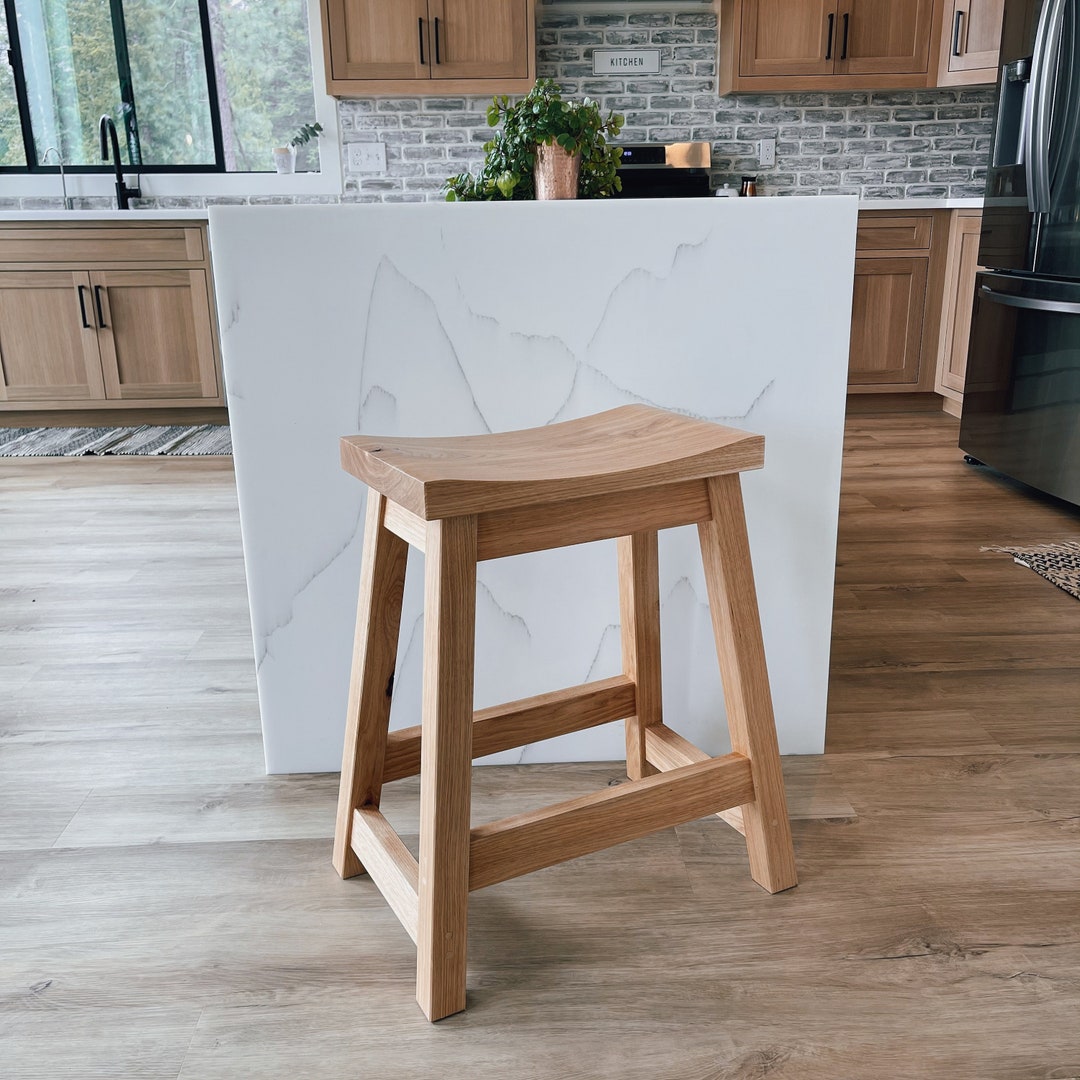 Stillwater Saddle Seat Counter Stool Bar Stool No Assembly Required