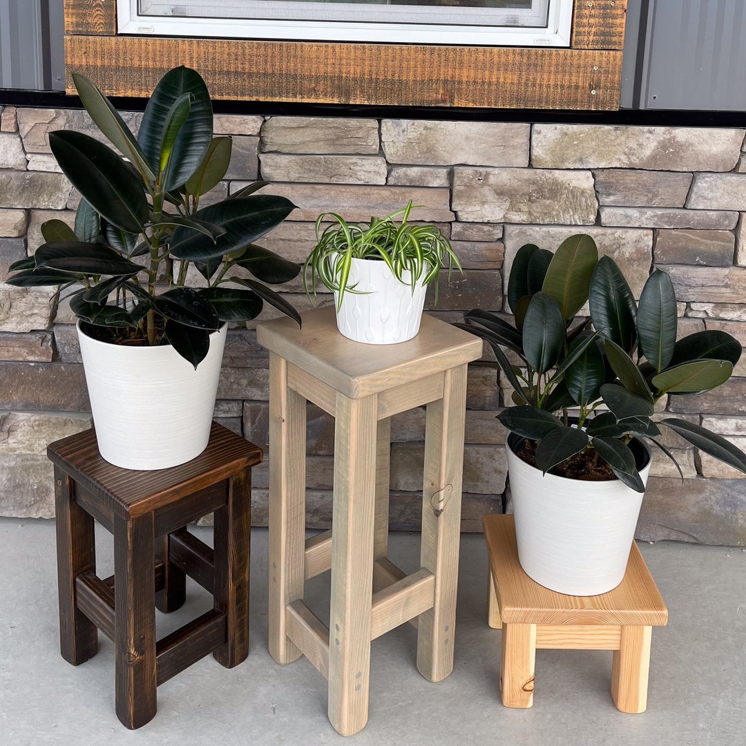Bitterroot Plant Stand Rustic Wooden Plant Stand Small Bedside Table