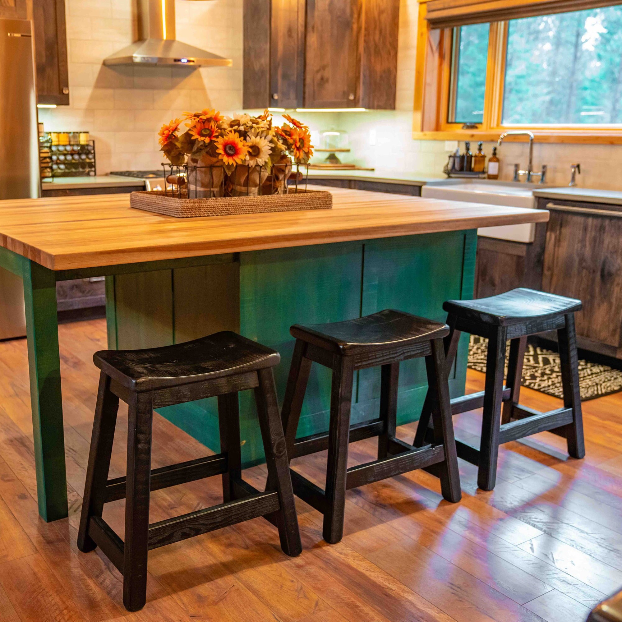 Rustic kitchen island stools hotsell