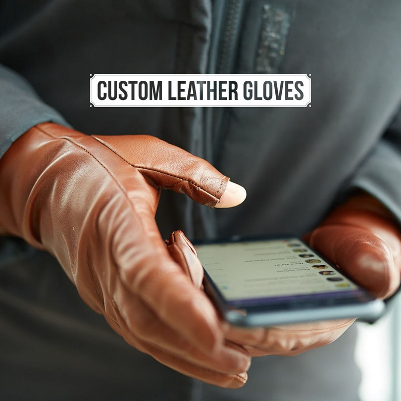 Custom Design Men's Leather Gloves by GlovesByMe