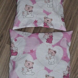 Doll bedding Teddy pink