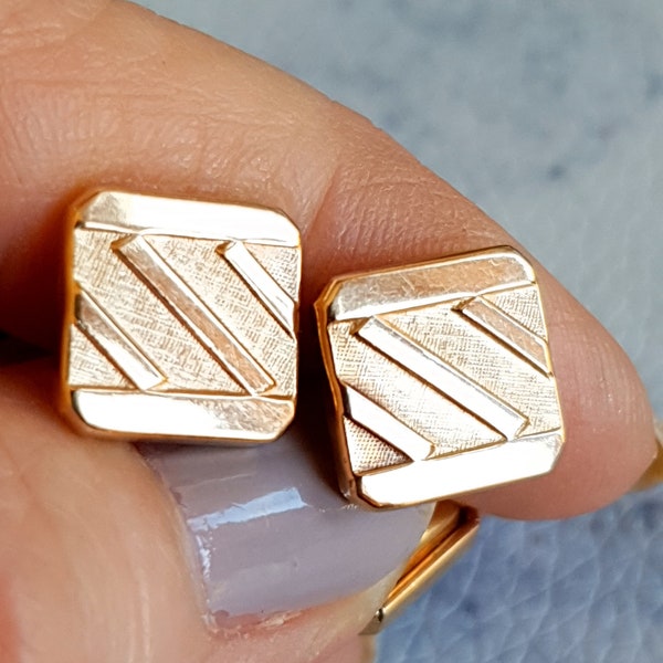 French Vintage Charles MURAT Gold Filled Retractable Cufflinks Art Deco or Earlier French Designer Cufflinks Lovely Gift For Him