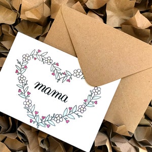 Mama Karte zum Muttertag Geburtstag oder als Geschenk