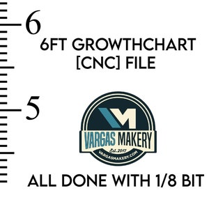 Growth chart CNC file router inches ruler