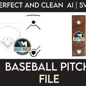 Perfect and clean Baseball pitch file [AI | SVG] Clipart Craft Cut Vector Files