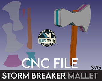 Stormbreaker Mallet SVG File - CNC Mallet Plans - Mallet Template