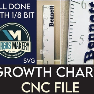 Growth chart - CNC file - inches ruler template