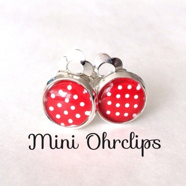 Mini Kinder Ohrclips Pünktchen 8mm