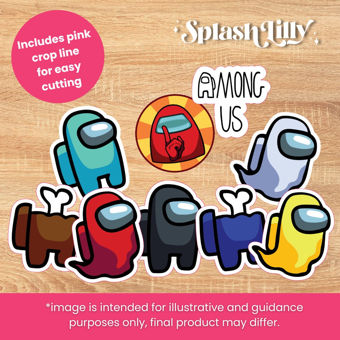 Among Us Cupcake Topper, Sticker, Party Decoration, Instant Download ...