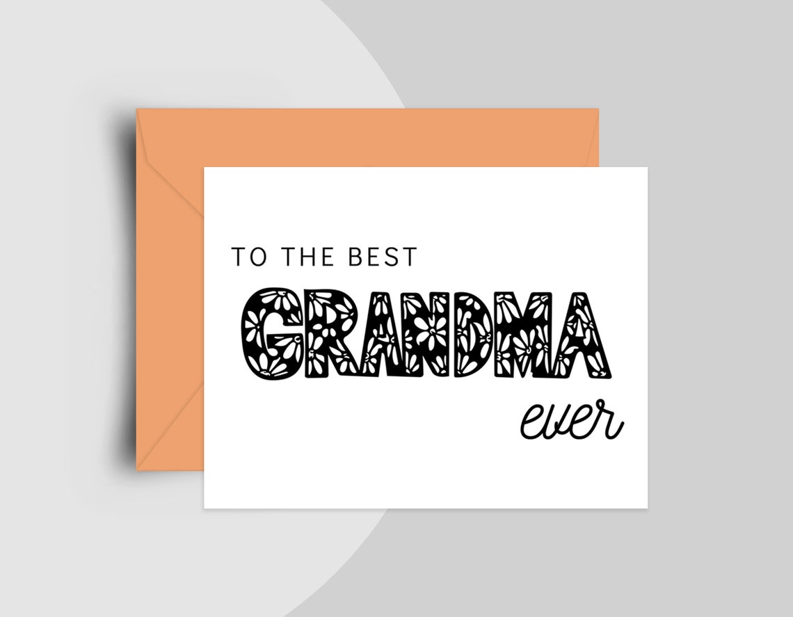 Grandma Card Printable Cards DIGITAL DOWNLOAD Mothers - Etsy