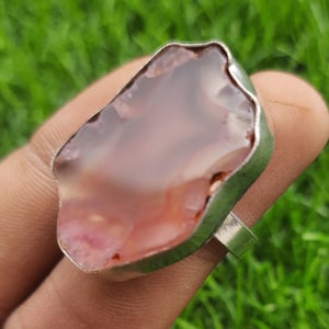 Natural Druzzy Ring, Ethnic Jewelry Handmade Gemstone Ring, Vintage Jewelry Ring, 925 Sterling Silver Plated Jewelry, Adjustable