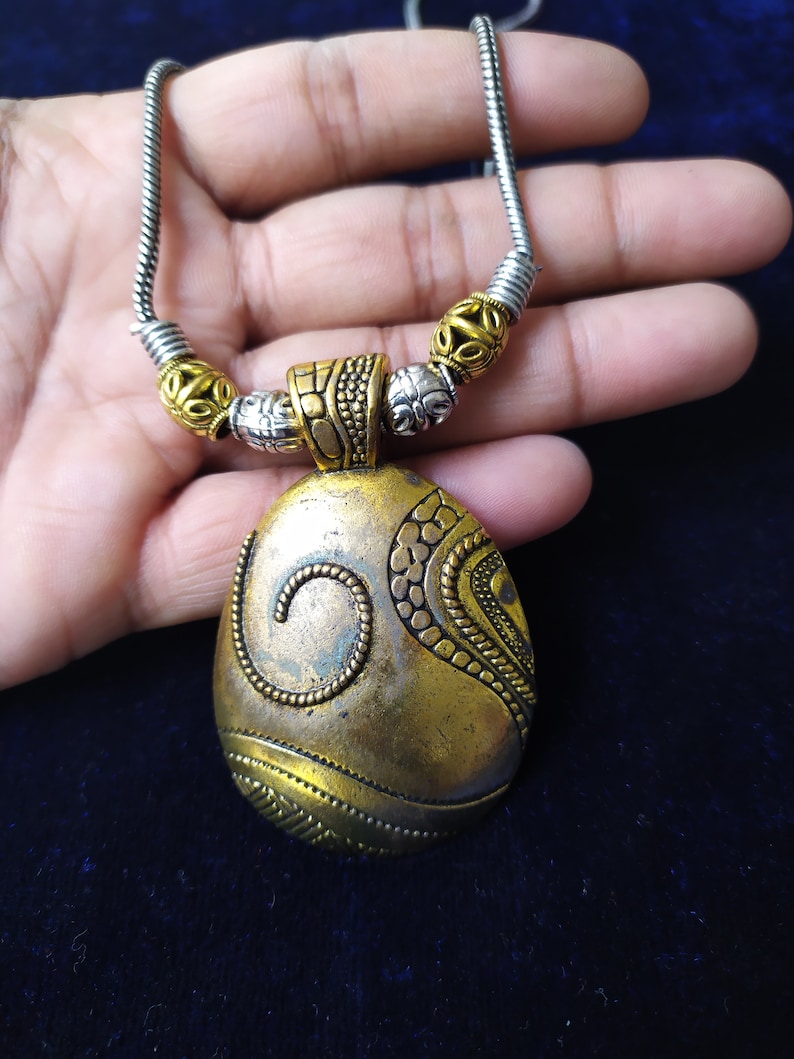 brass chain pendant,attractive chain pendant,love gift Chain pendant,gold plated antique pendant with chain,antique jewelery,brass pendant