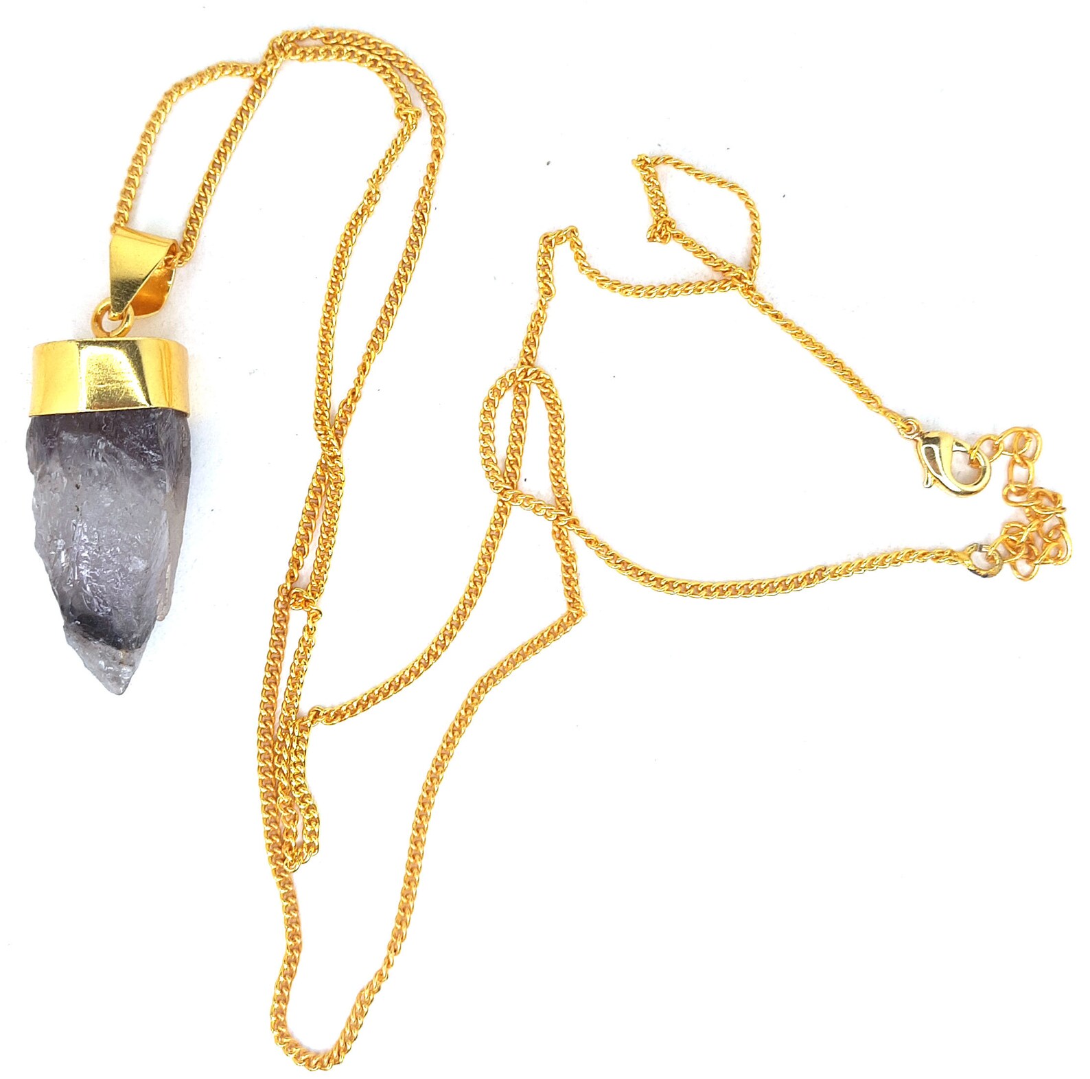 Gold Plated Druzzy Stone Chain Pendant Cute Chain Pendant Etsy