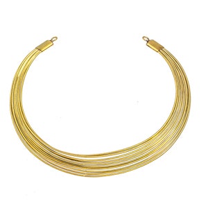 Flexible Choker Collar, Light Weight Choker Collar for Wearing pendants, GOLD PLATED Flexible and Easy to Wear Necklace,handmade necklace